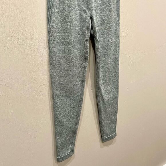 Gymshark High-Waisted Green Marled Crop Leggings - Size: Small - Picture 4 of 6